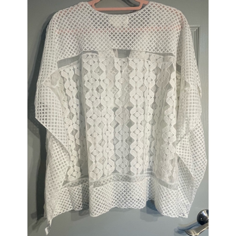 Anthropologie Cropped Lace Poncho NWT One Size Fits All - Picture 6 of 15